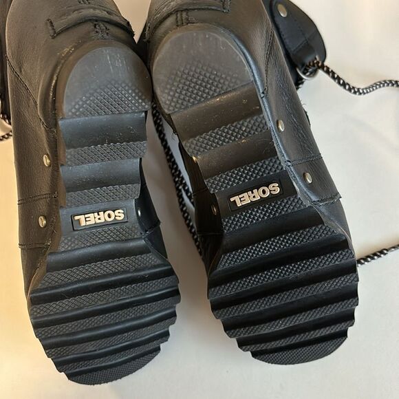 Sorel Joan of Arctic Wedge Shearling Boot in Black Size 7 - Picture 14 of 15